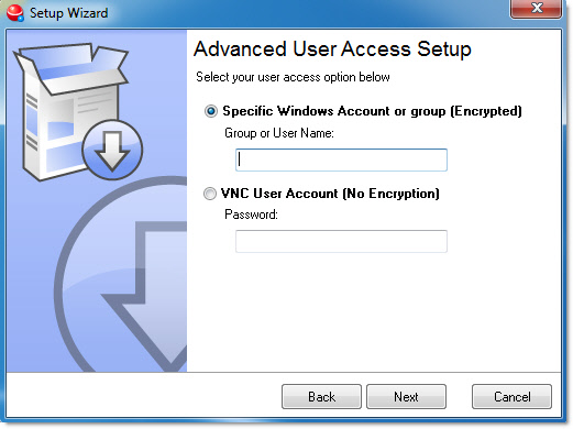 User Setup Wizard